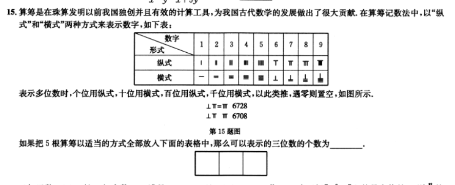 算筹是在珠算发明以前我国独创并且有效的计算工具,为我国古