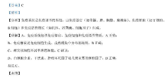全国100所名校生物单元测试示范卷2023答案-第4张图片-全国100所名校答案网